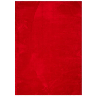 Teppich HUARTE Kurzflor Weich und Waschbar Rot 200x280 cm