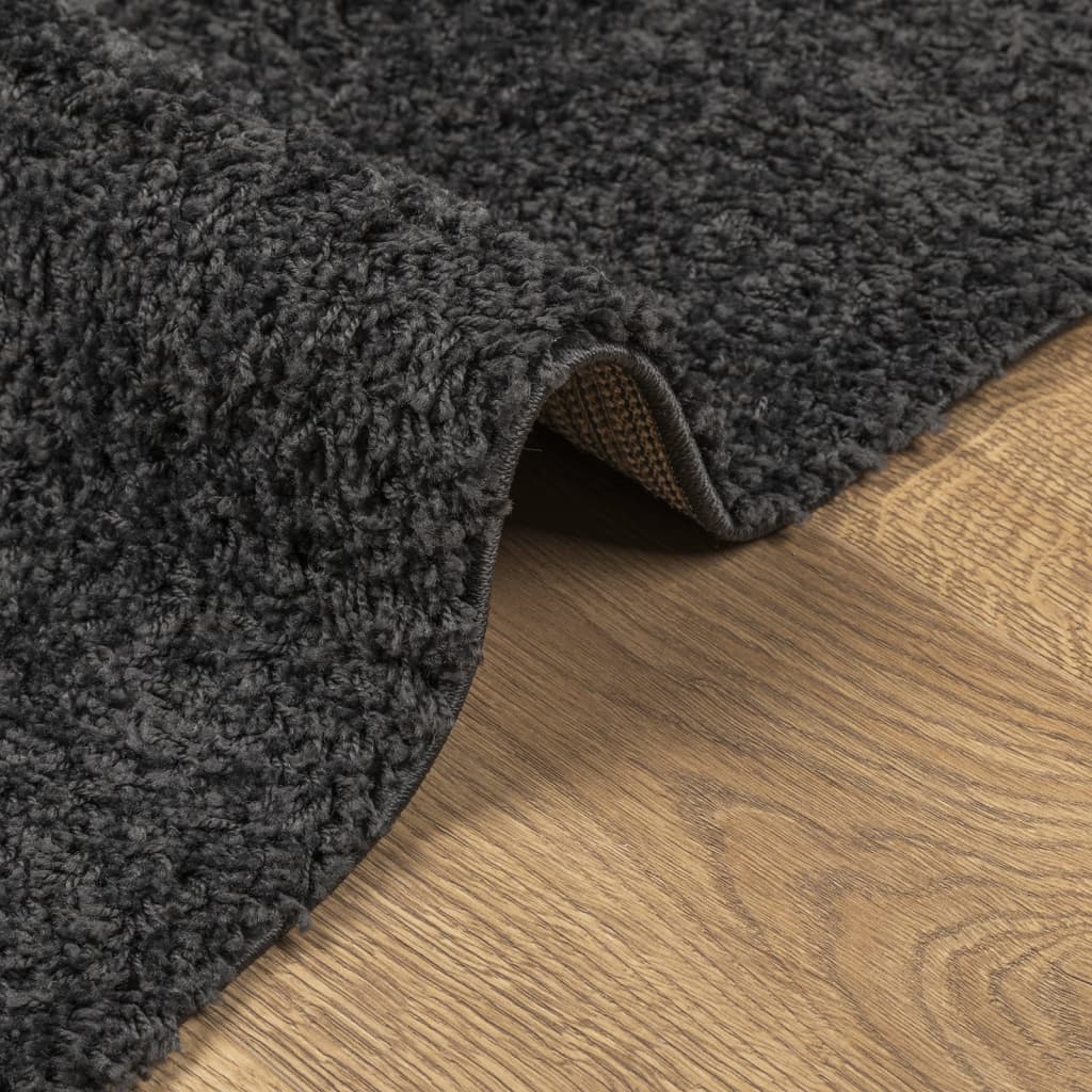 Teppich Shaggy Hochflor Modern Anthrazit 60x110 cm