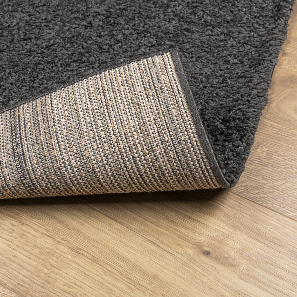 Teppich Shaggy Hochflor Modern Anthrazit 80x150 cm