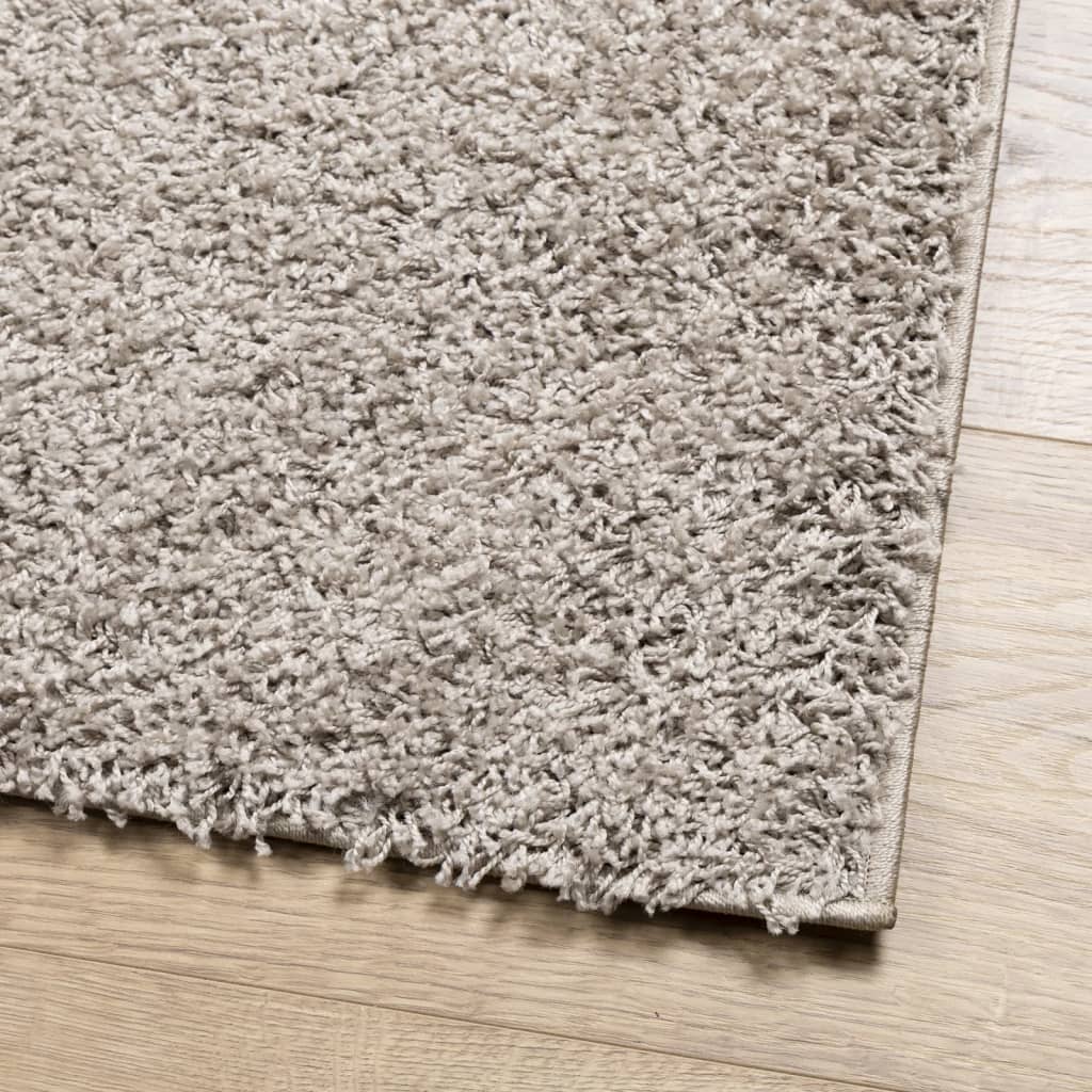 Shaggy-Teppich PAMPLONA Hochflor Modern Beige 120x120 cm