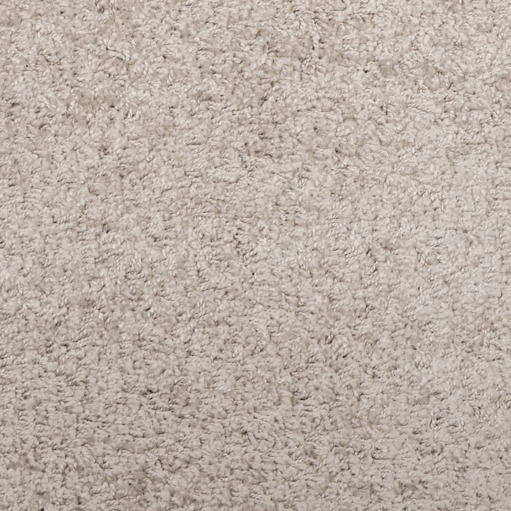 Shaggy-Teppich PAMPLONA Hochflor Modern Beige 120x120 cm