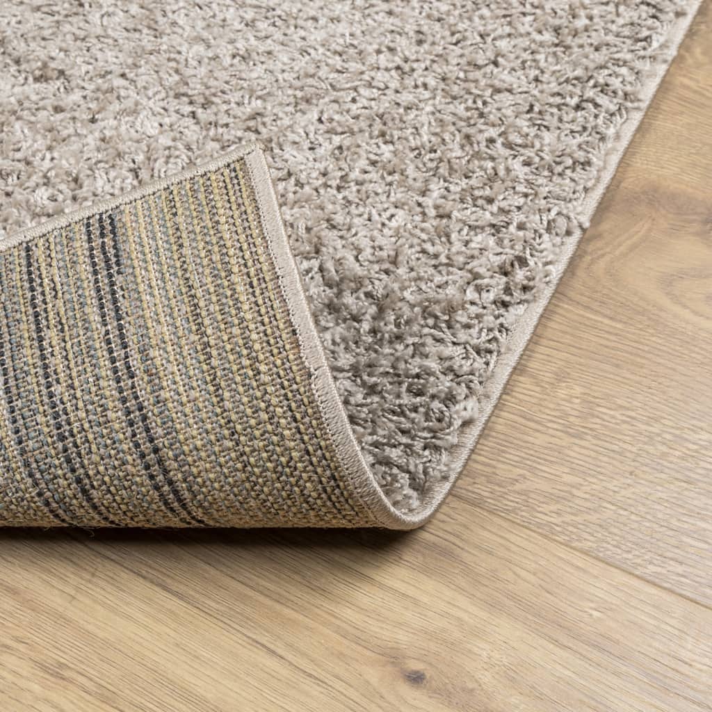 Teppich Shaggy Hochflor Modern Beige 300x400 cm