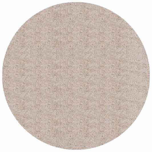 Shaggy-Teppich PAMPLONA Hochflor Modern Beige Ø 100 cm