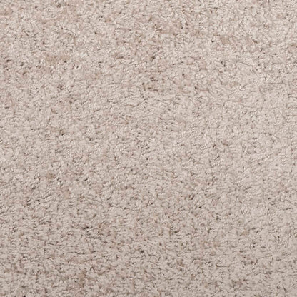 Shaggy-Teppich PAMPLONA Hochflor Modern Beige Ø 100 cm
