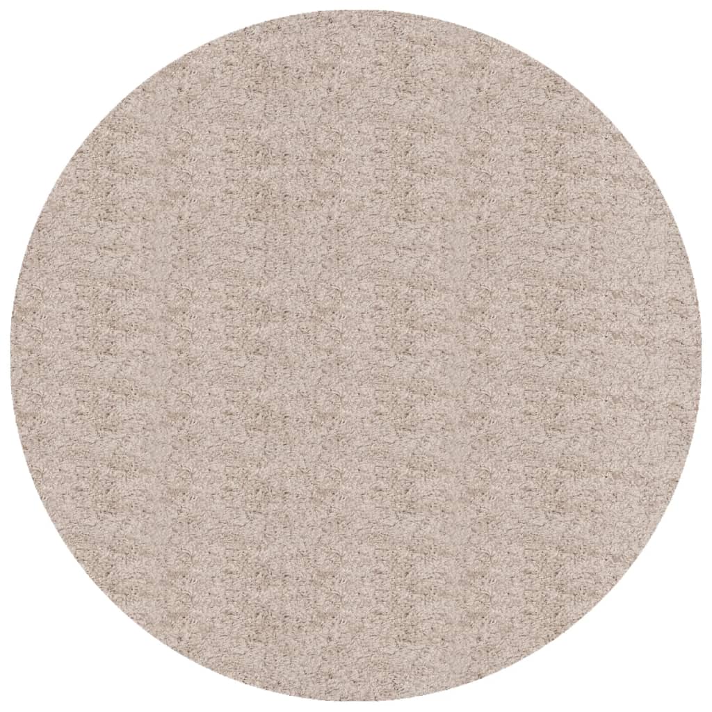 Shaggy-Teppich PAMPLONA Hochflor Modern Beige Ø 280 cm