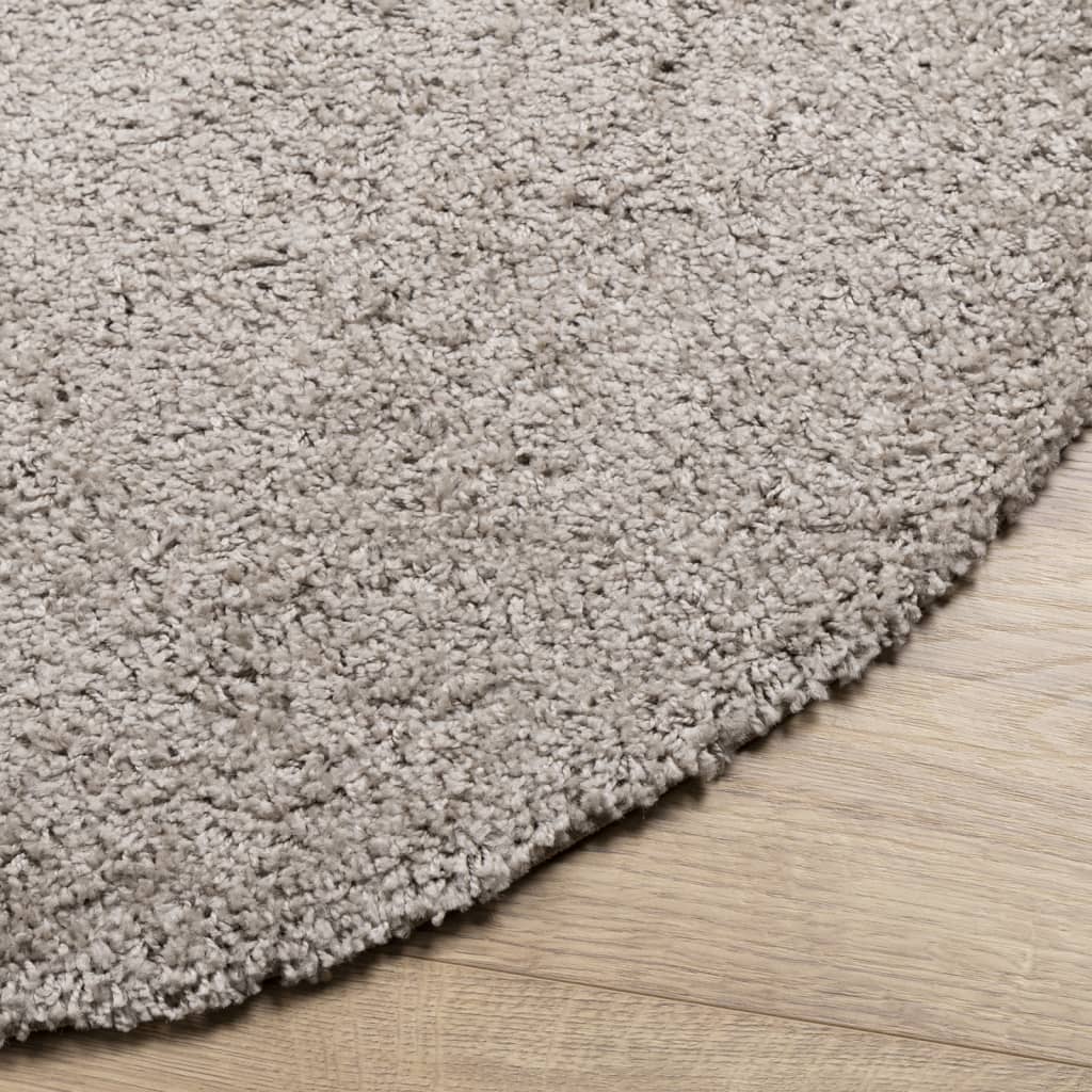 Shaggy-Teppich PAMPLONA Hochflor Modern Beige Ø 280 cm