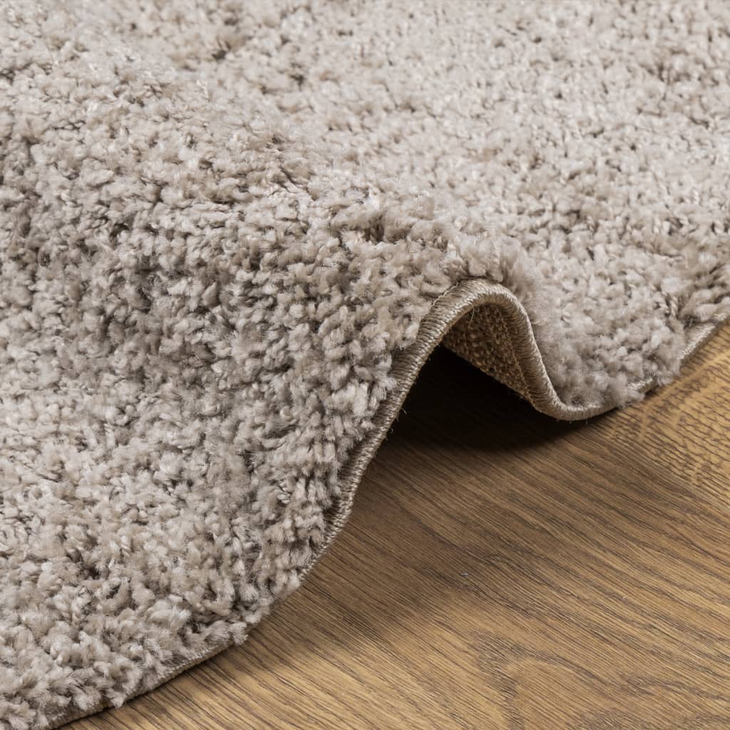 Shaggy-Teppich PAMPLONA Hochflor Modern Beige Ø 280 cm