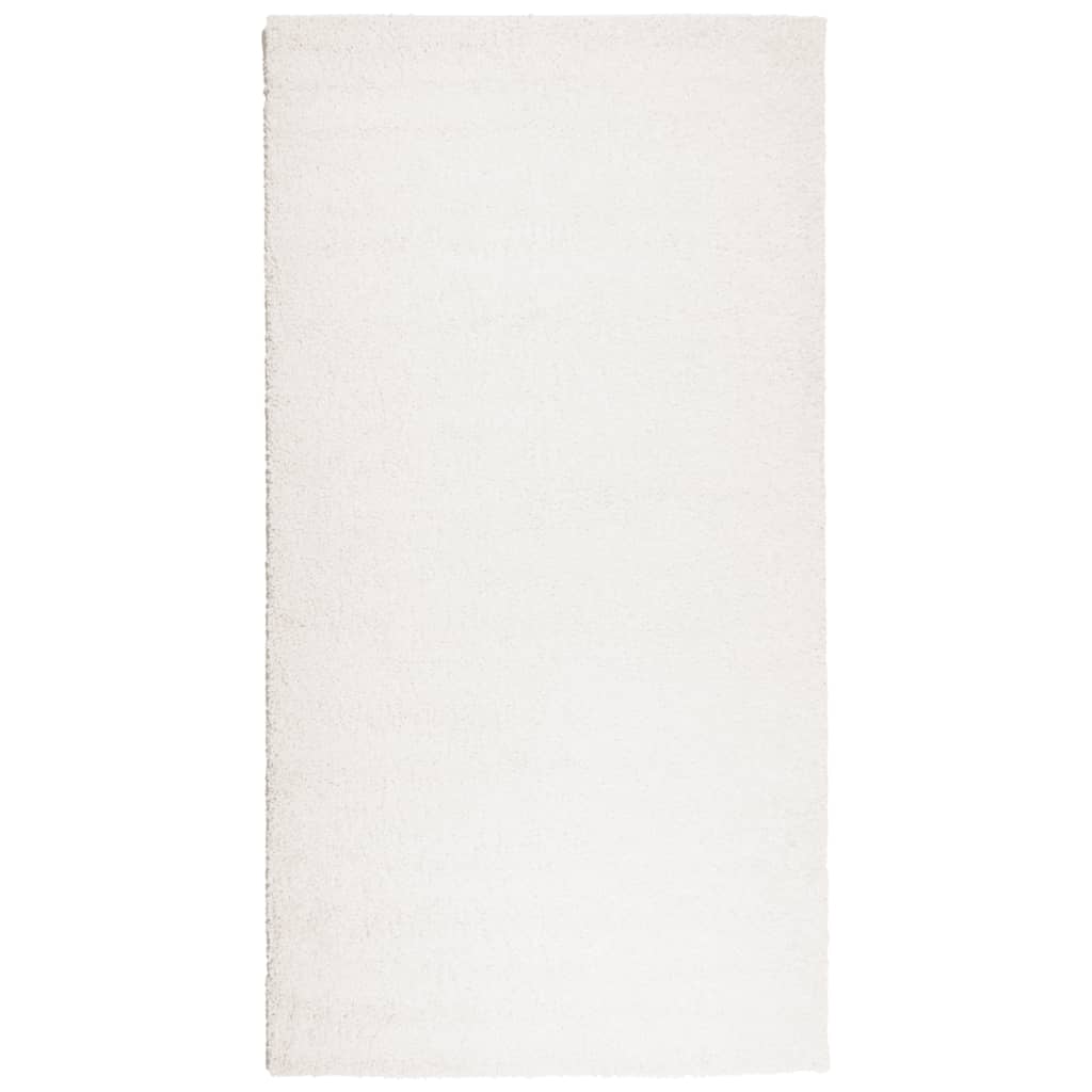 Teppich Shaggy Hochflor Modern Creme 80x150 cm