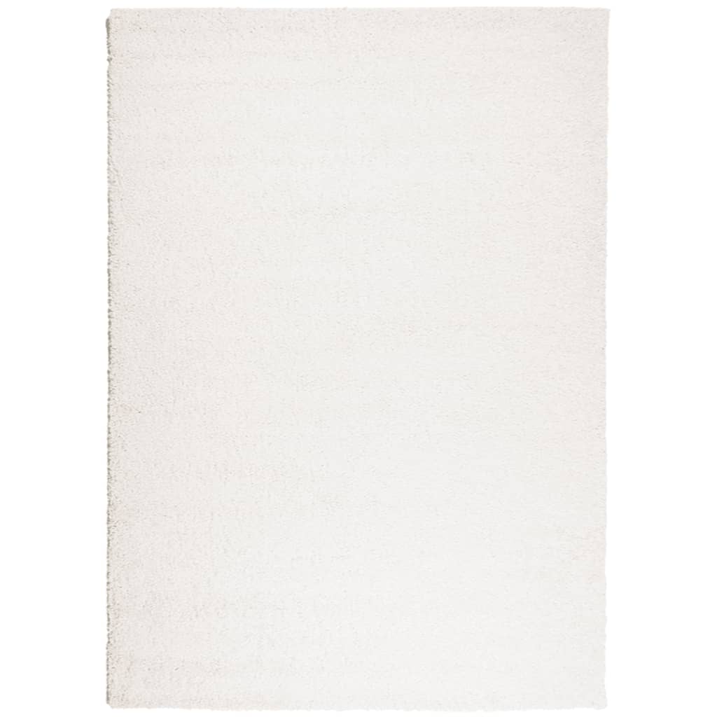 Teppich Shaggy Hochflor Modern Creme 200x280 cm