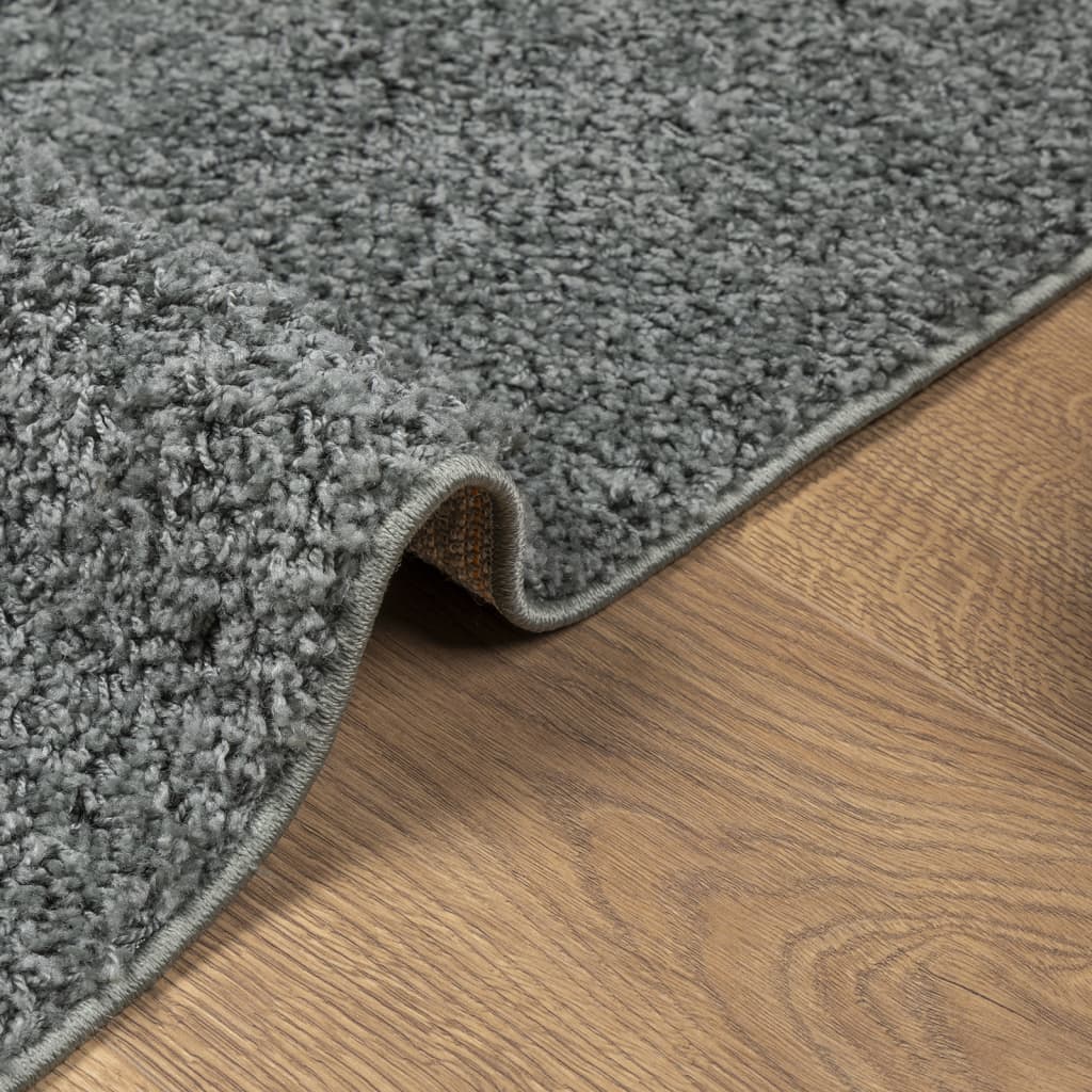 Teppich Shaggy Hochflor Modern Grün 160x160 cm