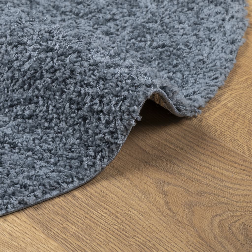 Teppich Shaggy Hochflor Modern Blau Ø 200 cm