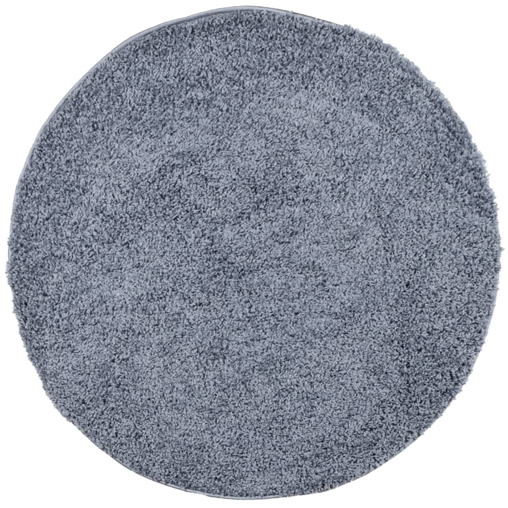 Teppich Shaggy Hochflor Modern Blau Ø 240 cm