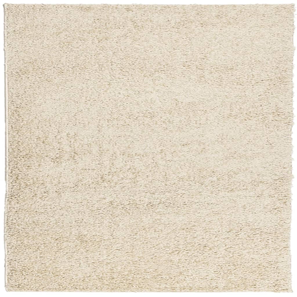 Teppich Shaggy Hochflor Modern Golden 120x120 cm