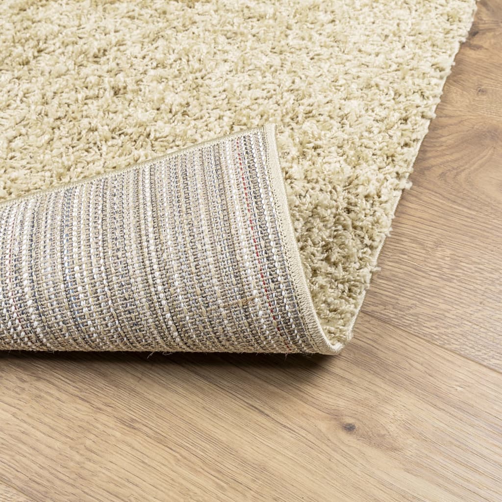 Teppich Shaggy Hochflor Modern Golden 160x160 cm