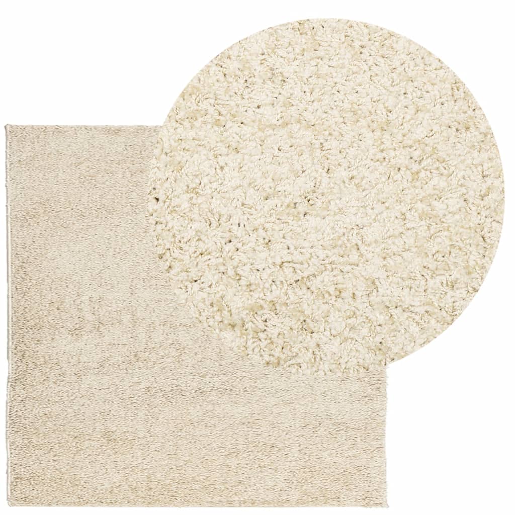 Teppich Shaggy Hochflor Modern Golden 240x240 cm