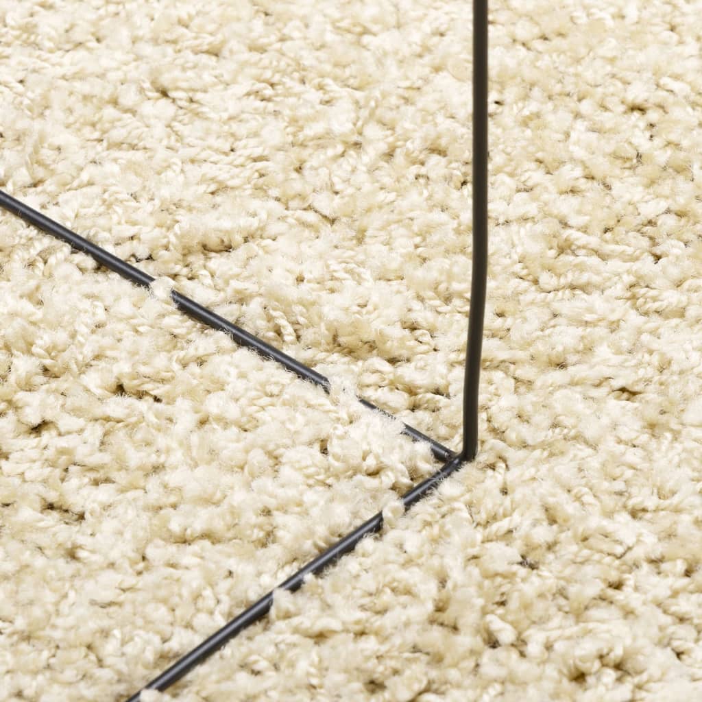 Teppich Shaggy Hochflor Modern Golden 240x240 cm