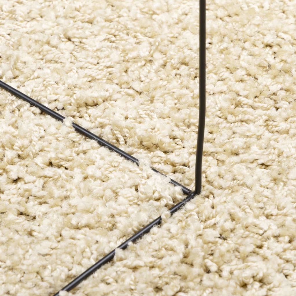 Shaggy-Teppich PAMPLONA Hochflor Modern Golden Ø 280 cm