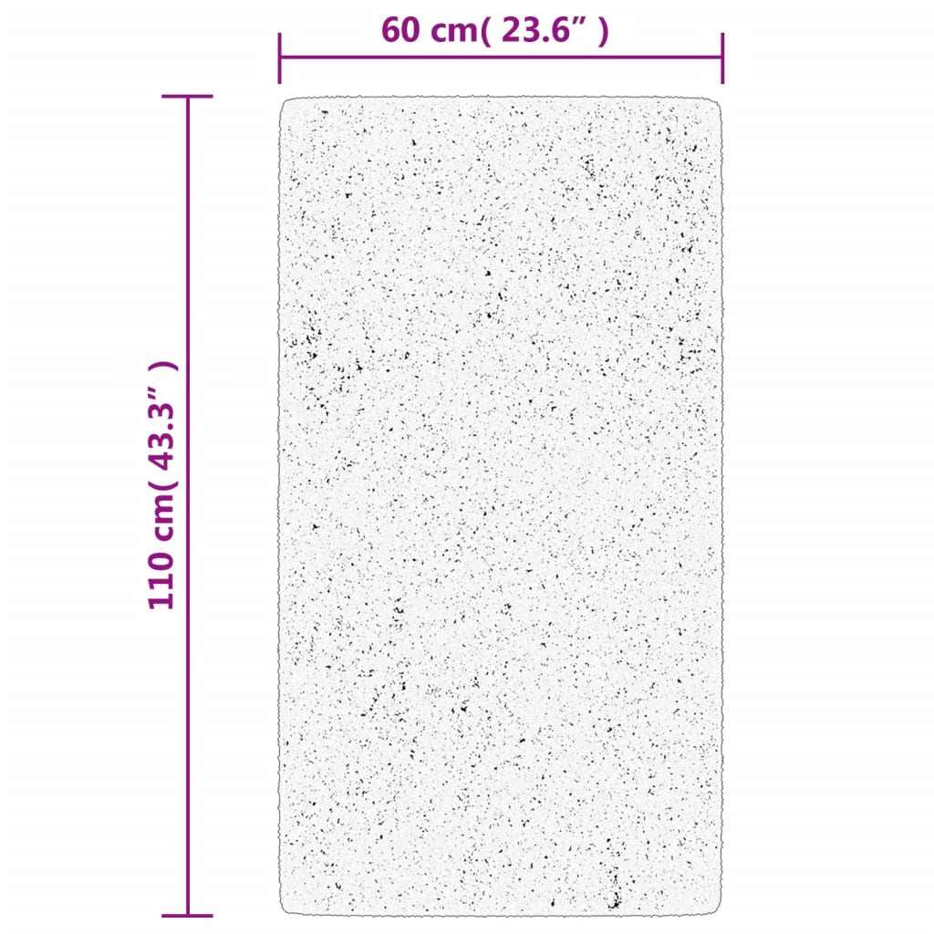 Teppich OVIEDO Kurzflor Anthrazit 60x110 cm