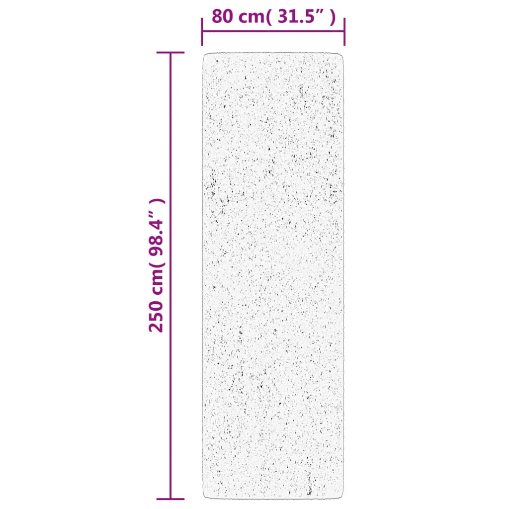 Teppich OVIEDO Kurzflor Anthrazit 80x250 cm