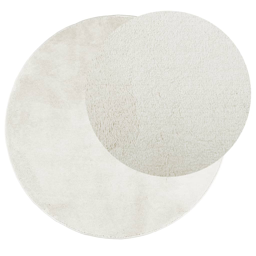 Teppich OVIEDO Kurzflor Creme Ø 100 cm