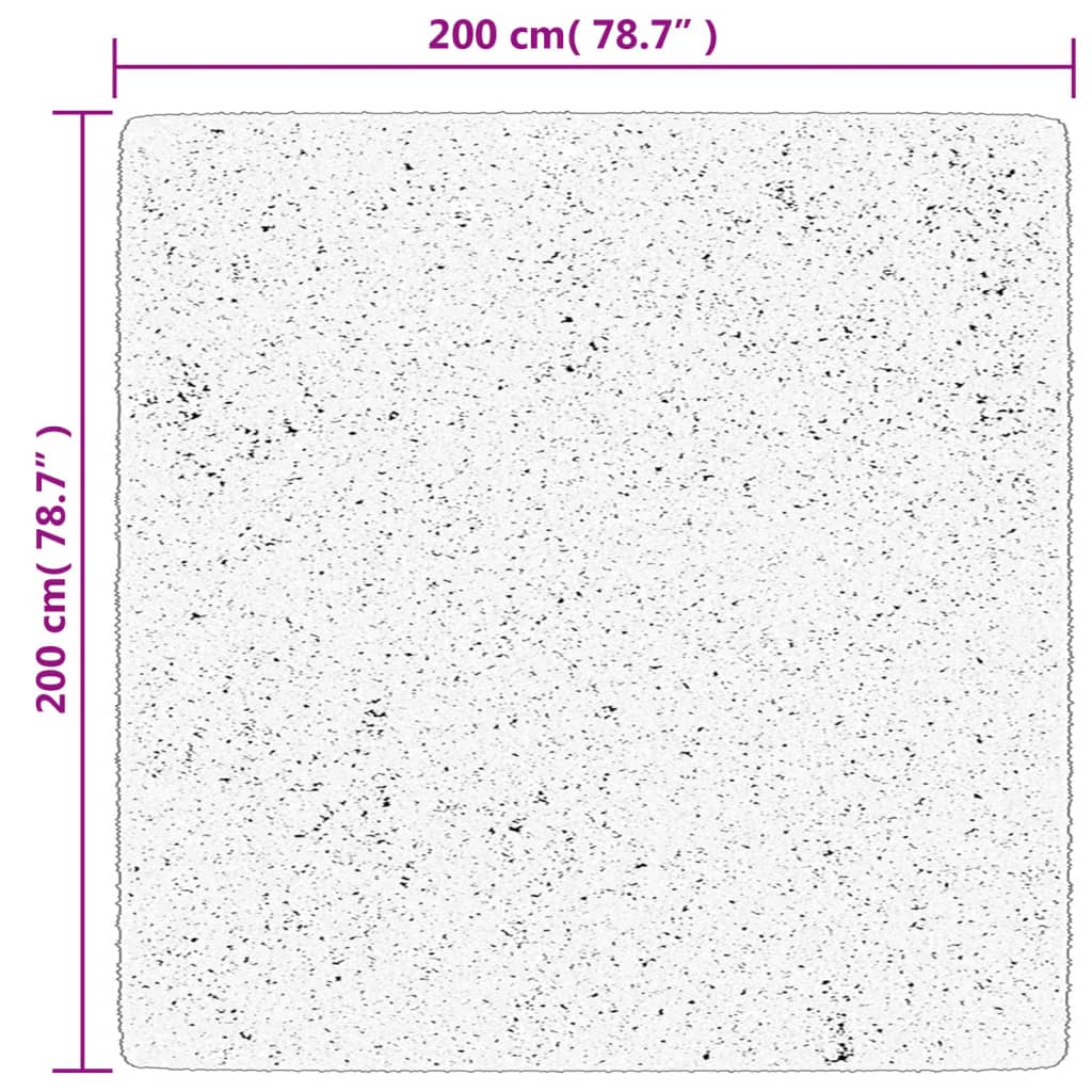 Teppich OVIEDO Kurzflor Grau 200x200 cm