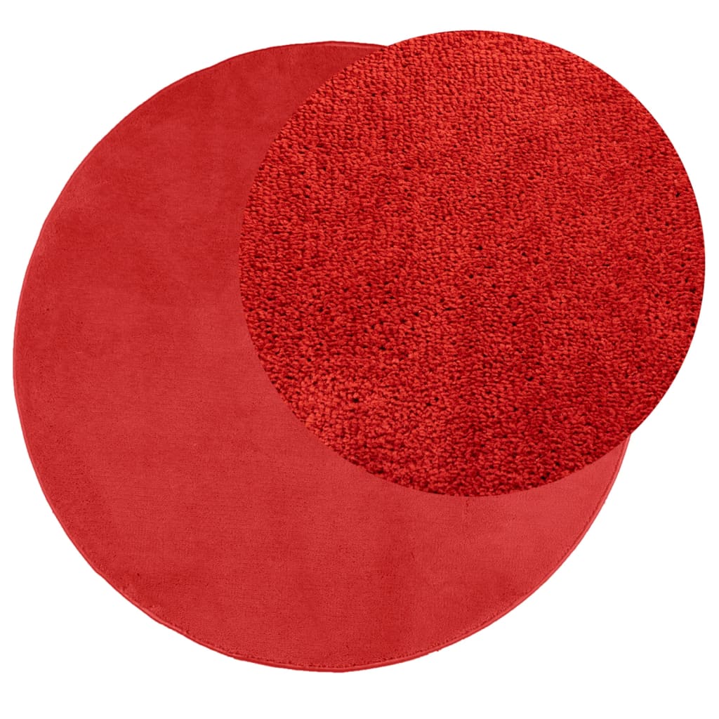 Teppich OVIEDO Kurzflor Rot Ø 240 cm