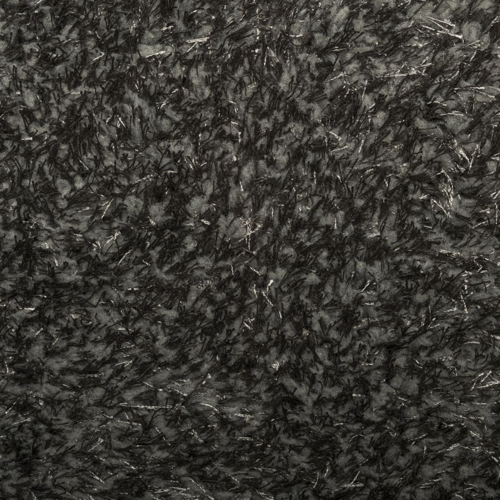 Teppich ISTAN Hochflor Glänzend Anthrazit 80x150 cm