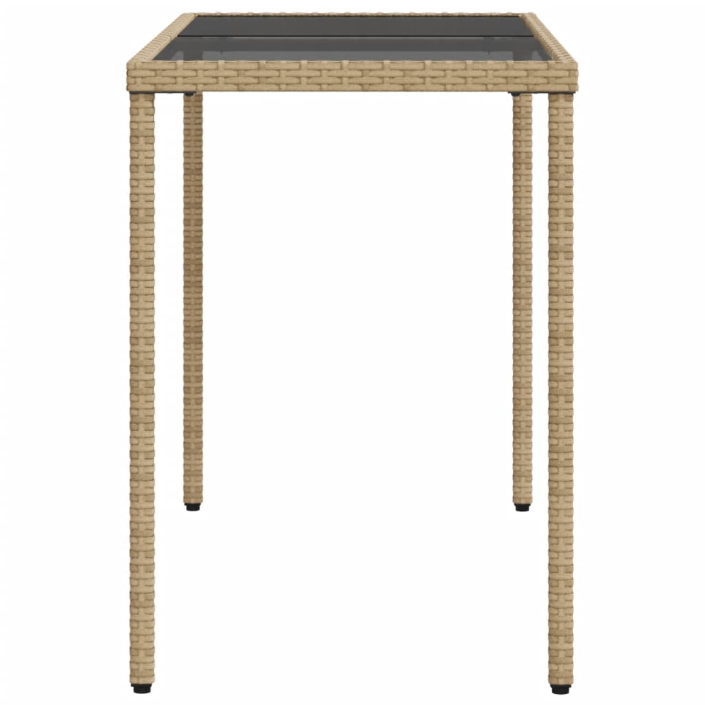 5-tlg. Garten-Essgruppe mit Kissen Beige Poly Rattan