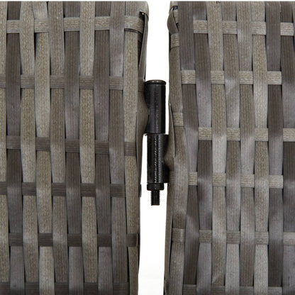 Paravent 6-tlg. Grau Poly Rattan