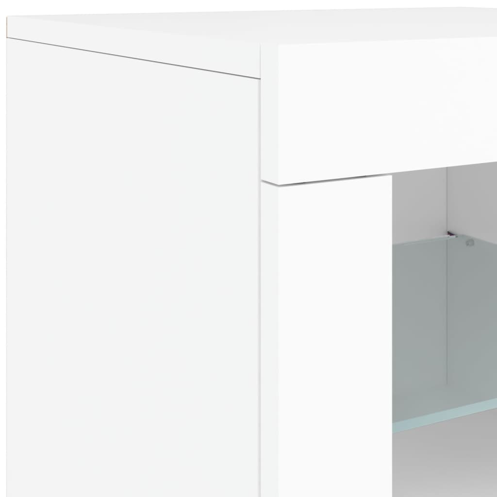 Sideboard mit LED-Beleuchtung Weiß 60,5x37x67 cm