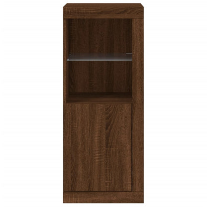 Sideboard mit LED-Leuchten Braun Eichen-Optik 41x37x100 cm