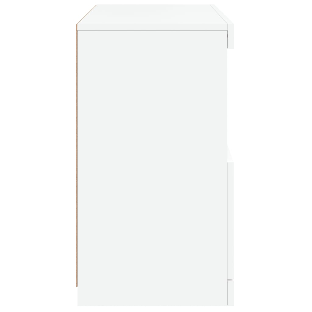 Sideboard mit LED-Leuchten Weiß 60x37x67 cm
