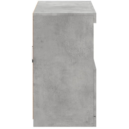 Sideboard mit LED-Leuchten Betongrau 81x37x67 cm