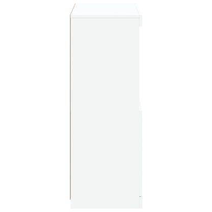 Sideboard mit LED-Leuchten Weiß 60,5x37x100 cm