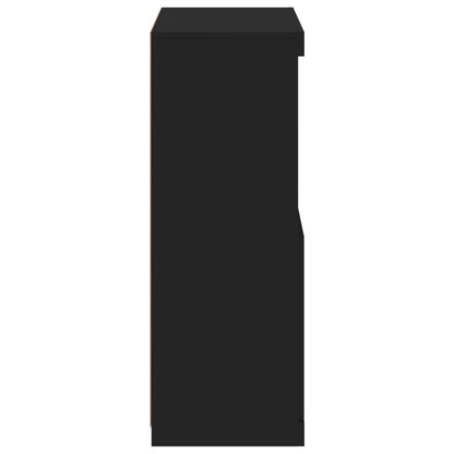 Sideboard mit LED-Leuchten Schwarz 60,5x37x100 cm