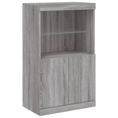 Sideboard mit LED-Leuchten Grau Sonoma 60,5x37x100 cm