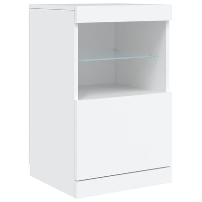 Sideboard mit LED-Leuchten Weiß 41x37x67 cm