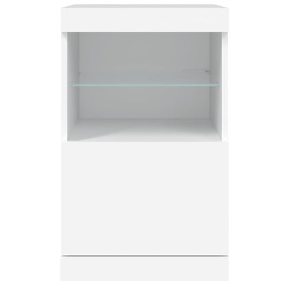 Sideboard mit LED-Leuchten Weiß 41x37x67 cm