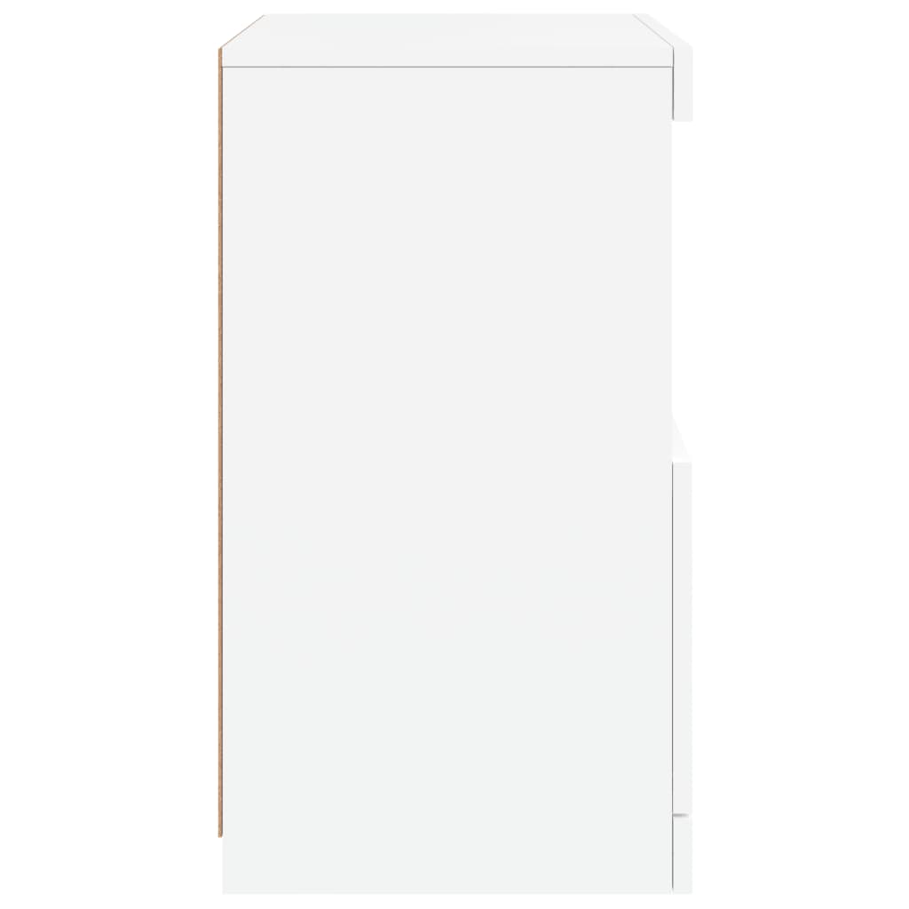 Sideboard mit LED-Leuchten Weiß 41x37x67 cm