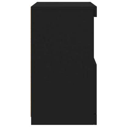 Sideboard mit LED-Leuchten Schwarz 41x37x67 cm
