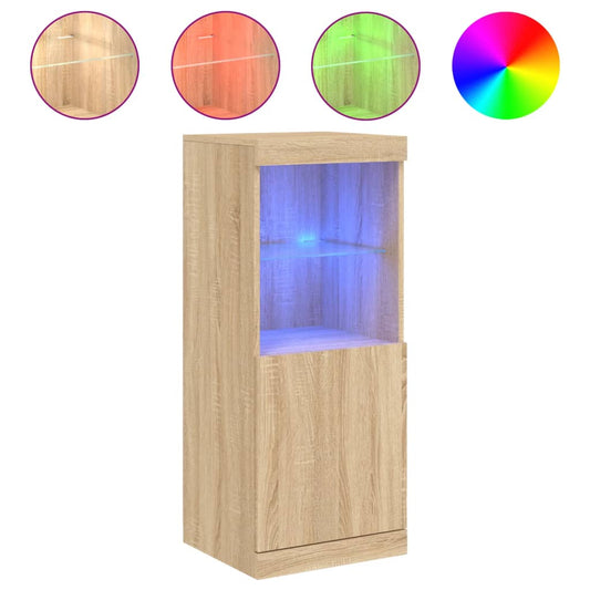Sideboard mit LED-Leuchten Sonoma-Eiche 41x37x100 cm
