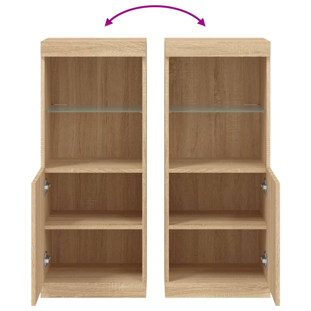 Sideboard mit LED-Leuchten Sonoma-Eiche 41x37x100 cm