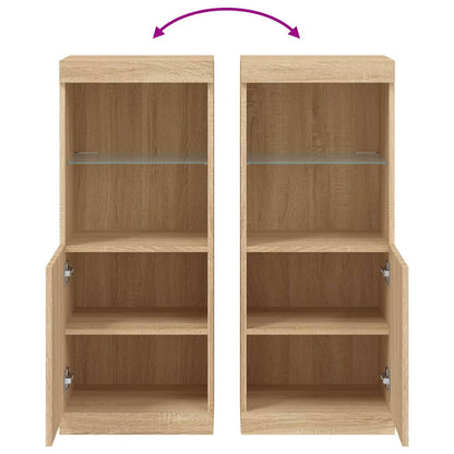 Sideboard mit LED-Leuchten Sonoma-Eiche 41x37x100 cm