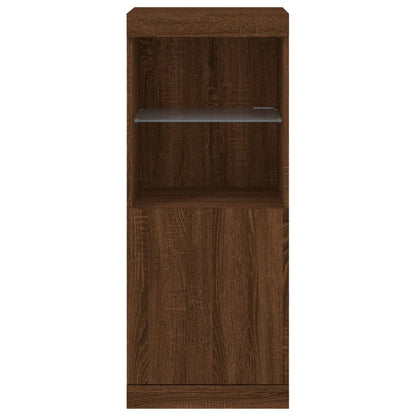 Sideboard mit LED-Leuchten Braun Eichen-Optik 41x37x100 cm