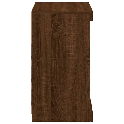 Sideboard mit LED-Leuchten Braun Eichen-Optik 60,5x37x67 cm