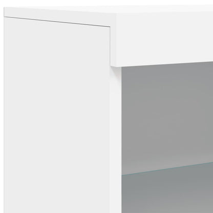 Sideboard mit LED-Leuchten Weiß 60,5x37x100 cm