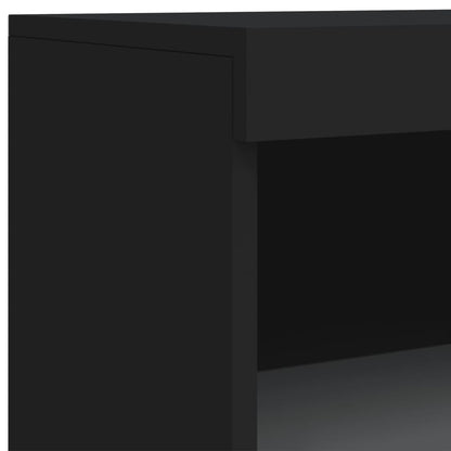 Sideboard mit LED-Leuchten Schwarz 60,5x37x100 cm