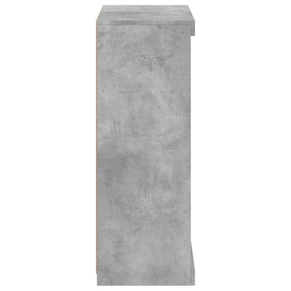 Sideboard mit LED-Leuchten Betongrau 60,5x37x100 cm