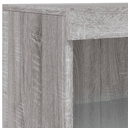 Sideboard mit LED-Leuchten Grau Sonoma 60,5x37x100 cm