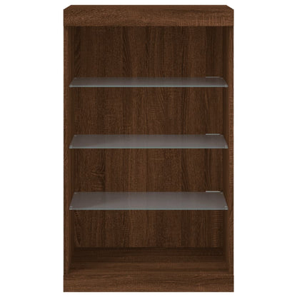 Sideboard mit LED-Leuchten Braun Eichen-Optik 60,5x37x100 cm